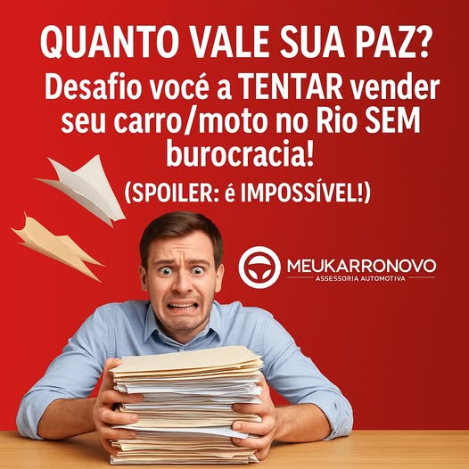 Desafio voc a TENTAR vender seu carro/moto no Rio
