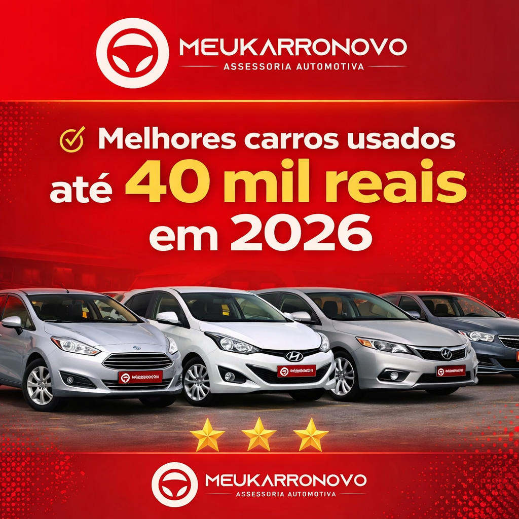 Melhores carros para comprar at� 40mil em 2026