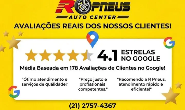 R Pneus Auto Center | Auto Center em Vilar dos Teles, São João de Meriti - RJ